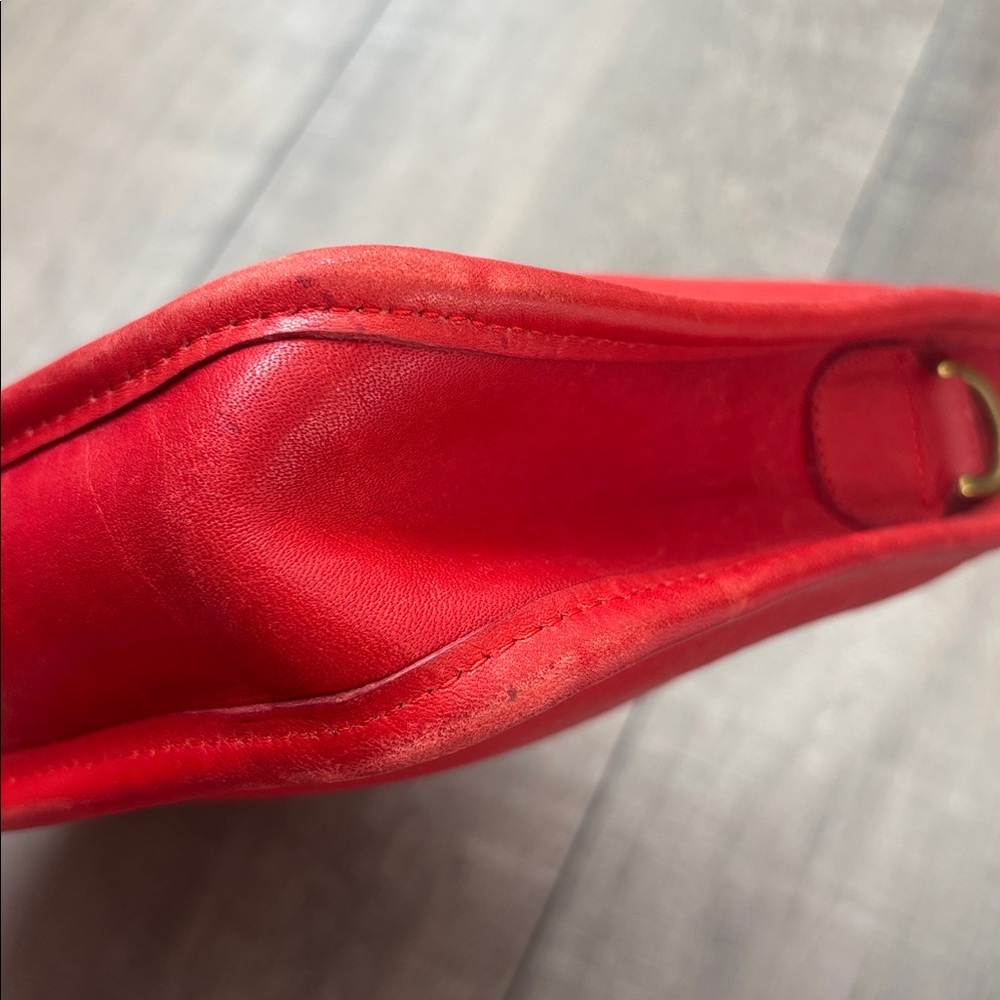 Vintage Coach Red Leather Clutch - Picture 6 of 7